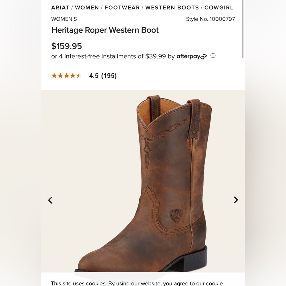 Ariat womens roper.